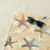 Serviette De Plage Starfish dans le sable rayé Beach Towel (En situation)