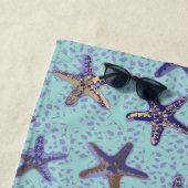 Serviette De Plage Starfish dans le Sand Stripes Beach Towel (En situation)