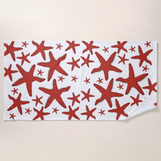 Serviette De Plage Starfish rouge (Devant)