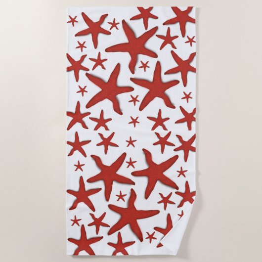 Serviette De Plage Starfish rouge (Devant)