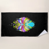Serviette De Plage Starlight Oracle Owl Black (Devant)