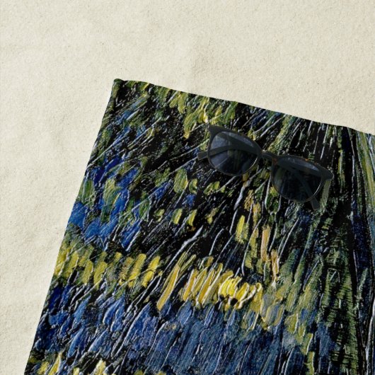 Serviette De Plage Starry Night Vincent van Gogh (En situation)