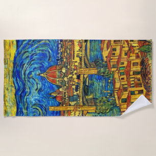 Serviette De Plage Starry Starry Night Florence Italie