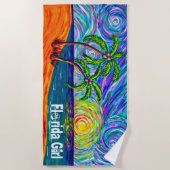 Serviette de plage Starry Sunset par Florida Girl (Devant)