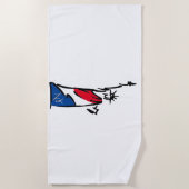 Serviette De Plage Statue de la Liberté / Lady Liberty Stripes (Devant)