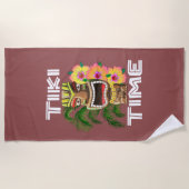 Serviette De Plage Statue de Tiki sur les îles Hawaiiennes (Devant)