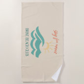 Serviette de plage Stay For Sunset Brine Beach Clu (Devant)