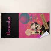 Serviette De Plage Steampunk Femme Trailblazer Pop Art (Devant)