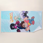 Serviette De Plage Steven Universe | Crystal Gem Group Action (Devant)