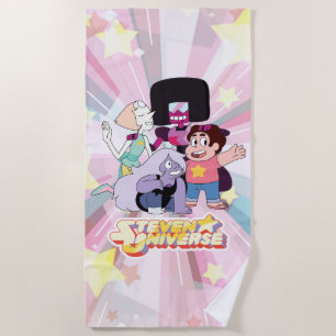 Serviette De Plage Steven Universe   Crystal Gem Group Huddle
