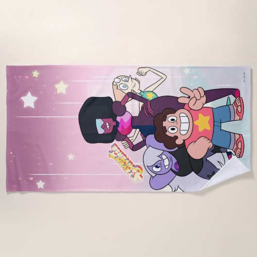 Serviette De Plage Steven Universe | Pose du groupe Crystal Gem (Devant)
