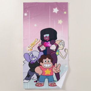 Serviette De Plage Steven Universe   Pose du groupe Crystal Gem