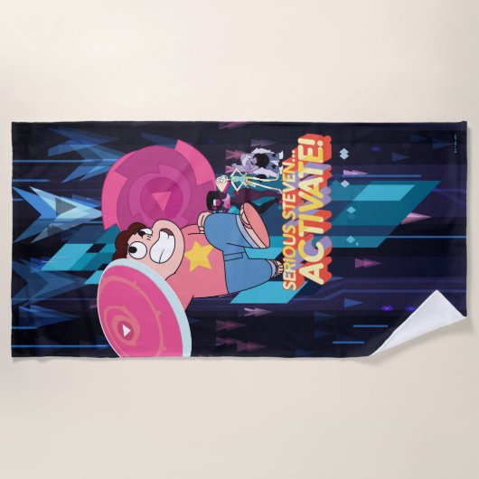 Serviette De Plage Steven Universe | Sérieux Steven... Activez ! (Devant)