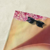 Serviette De Plage Sticker Queen Glamor Tropical (En situation)