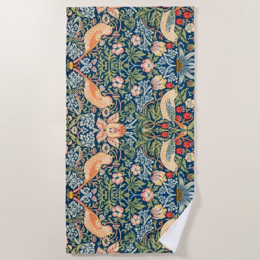 Serviette De Plage Strawberry Thief (par William Morris) (Devant)