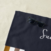 Serviette De Plage Striped Beach Towel – Neutral Earth Tone (En situation)