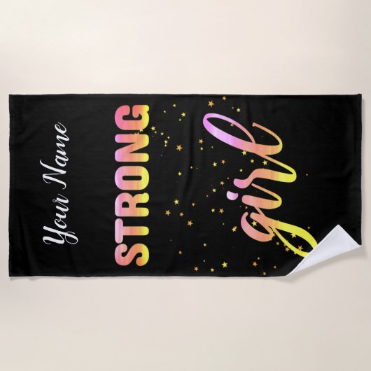 Serviette De Plage Strong Girl Pastel Star (Devant)
