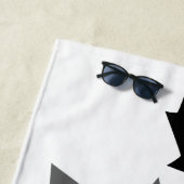 Serviette De Plage Style canadien Feuille d'érable noire stratifiée C (En situation)