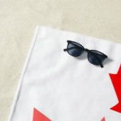 Serviette De Plage Style canadien Feuille d'érable rouge en couches C (En situation)