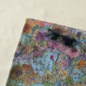 Serviette De Plage Style Chic Flower Garden aquarelle peinture (En situation)