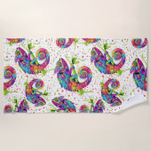 Serviette De Plage Style d'aquarelle des teintures Chameleon (Devant)