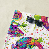 Serviette De Plage Style d'aquarelle des teintures Chameleon (En situation)