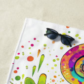 Serviette De Plage Style d'aquarelle des teintures Chameleon (En situation)