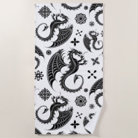Style de tatouage en forme de dragon noir