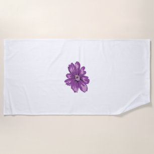 Serviette De Plage Style Fille, Aubergine Légère, Cèdre Blanchi