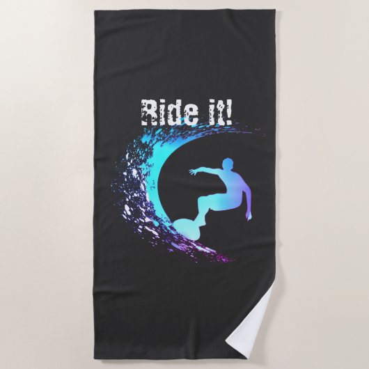 Serviette De Plage Style Graffiti Surfer (Devant)