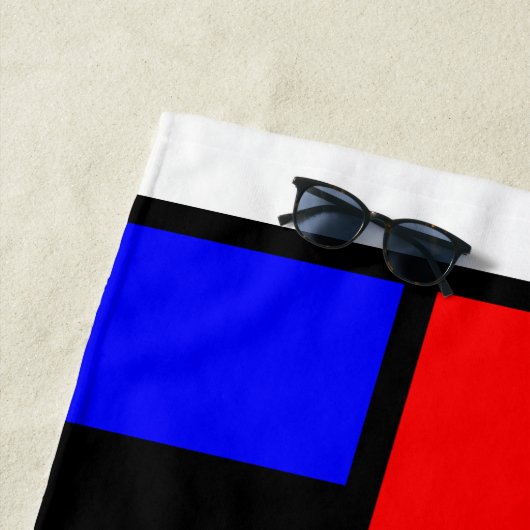 Serviette De Plage Style Mondrian (En situation)
