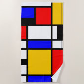 Serviette De Plage Style Mondrian (Devant)