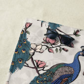 Serviette De Plage Stylé Peacock et Flower Bridesmaid (En situation)