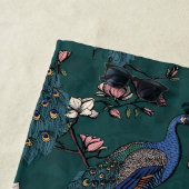 Serviette De Plage Stylé Peacock et Flower Bridesmaid Turquoise (En situation)