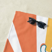 Serviette De Plage Style Rétro Sunburst (En situation)