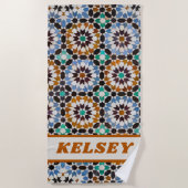 Serviette De Plage Style tendance Retro Floral (Devant)