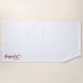 SERVIETTE DE PLAGE STYLISH MODERN CUSTOM NAME BRIDE BACHELOR PARTY  (Devant)