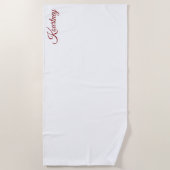 SERVIETTE DE PLAGE STYLISH MODERN CUSTOM NAME BRIDE BACHELOR PARTY  (Devant)
