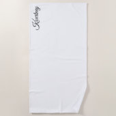SERVIETTE DE PLAGE STYLISH MODERN CUSTOM NAME BRIDE BACHELOR PARTY  (Devant)