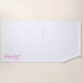 SERVIETTE DE PLAGE STYLISH MODERN CUSTOM NAME BRIDE BACHELOR PARTY (Devant)