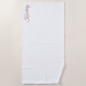 SERVIETTE DE PLAGE STYLISH MODERN CUSTOM NAME BRIDE BACHELOR PARTY  (Devant)