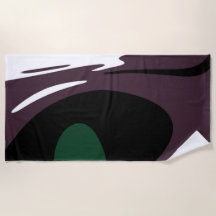 Submersion : Noir Abstrait, Blanc, Violet & Vert