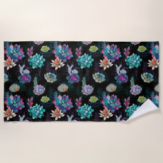 Serviette De Plage Succulent Motif sans fil