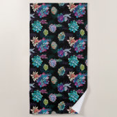 Serviette De Plage Succulent Motif sans fil (Devant)
