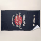 Serviette De Plage Summer Beach BBBQ Pit Master Papa Personnalisé (Devant)