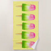 Serviette De Plage Summer Beach Popsicle fruit bloc de glace (Devant)