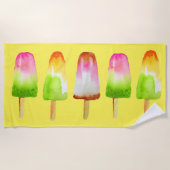 Serviette De Plage Summer Beach Popsicle fruit bloc de glace (Devant)