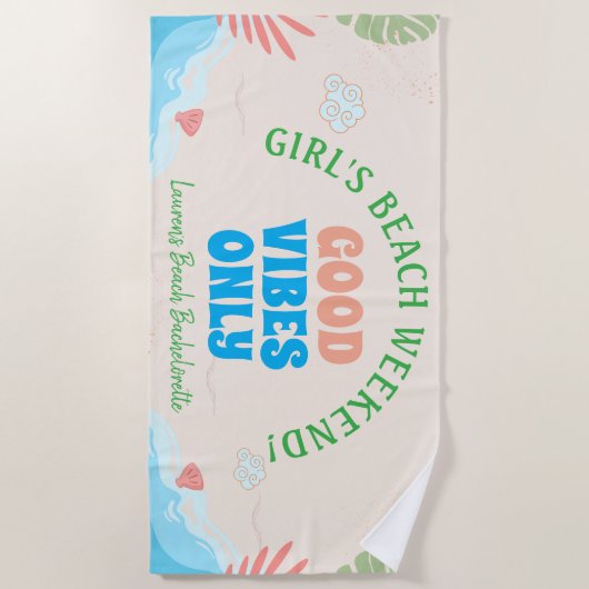 Serviette De Plage SUMMER BEACH TOWEL (Personalized) (Devant)
