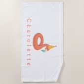 Serviette De Plage summer flamingo float kids birthday pool party (Devant)