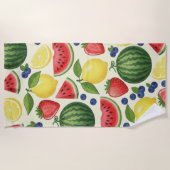 Serviette De Plage Summer Fruit Beach Towel - Watermelon & Assorted (Devant)